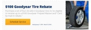 $100 Goodyear Tire Rebate