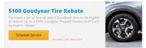 $100 Goodyear Tire Rebate