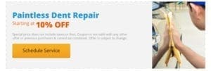 10% Off Paintless Dent Repair Service
