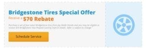 Bridgestone Tires Special Offer